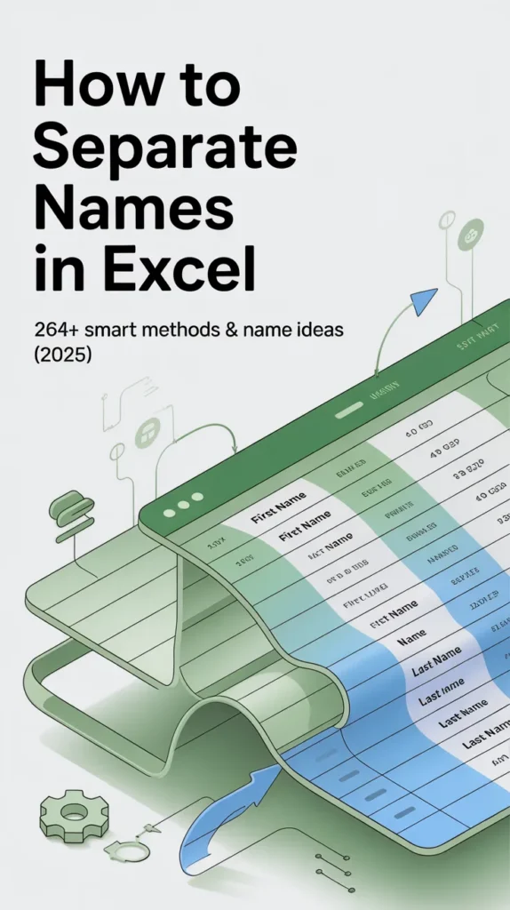 how to separate first and last name in excel