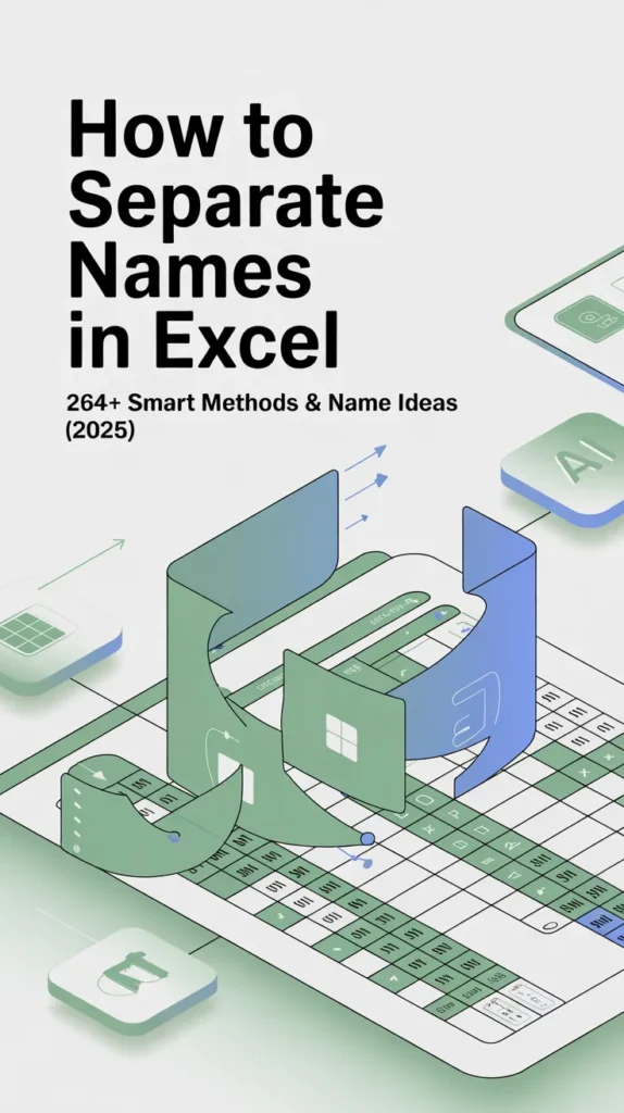 how to split first and last name in excel