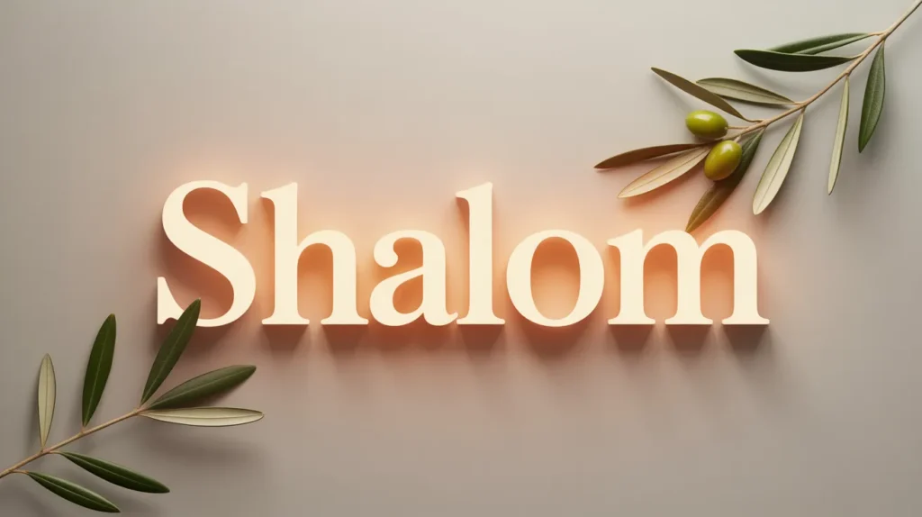 shalom meaning hebrew
