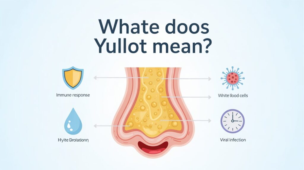 sudden bright yellow discharge from nose