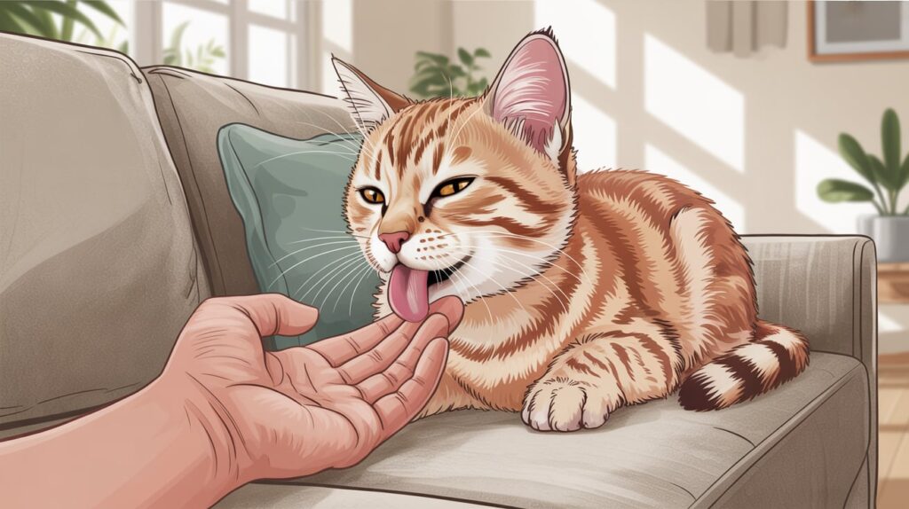 what does it mean when cats lick you
