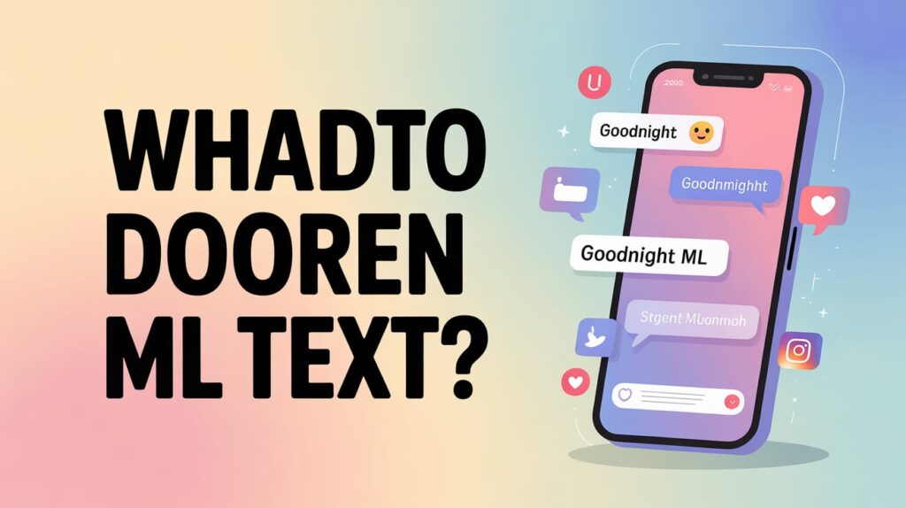 what does ml mean from a girl