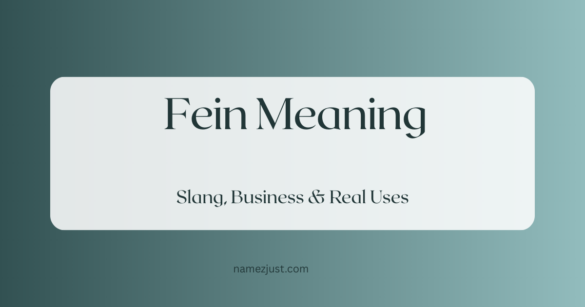 Fein Meaning